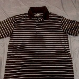 *WORN FEW TIMES* Black and White Stripe Polo